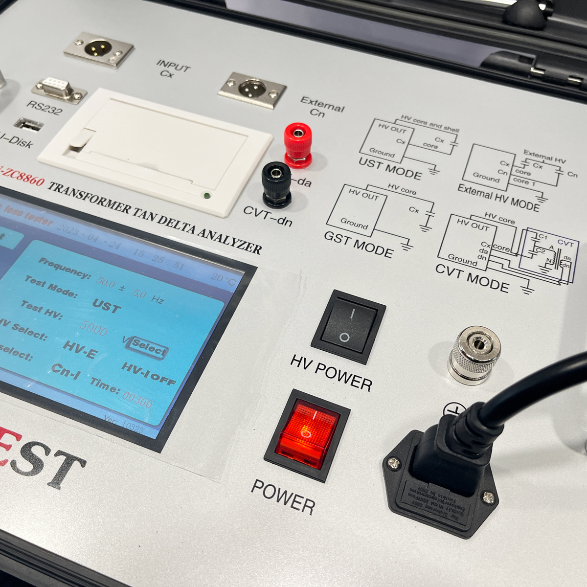 Expertise about the transformer tan delta tester